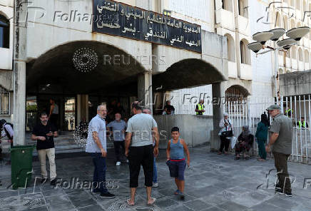 Internally displaced people shelter at the Technical Institute of Bir Hassan, in Beirut