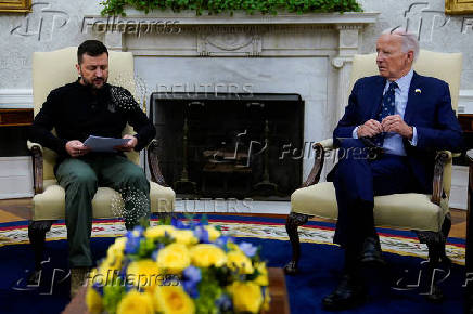 U.S. President Biden meets with Ukraine's President Zelenskiy in Washington