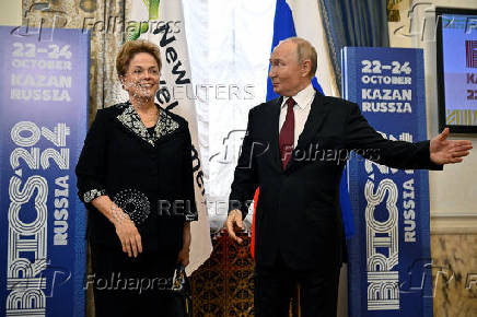 Russia's President Vladimir Putin meets with Dilma Rousseff, Chair of the New Development Bank, in Kazan