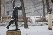 Snowfall in Budapest