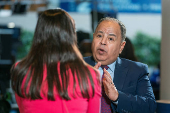 Egypt's Finance Minister Mohamed Maait is interviewed at the IMF and World Bank?s 2024 annual Spring Meetings in Washington