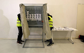 Polling stations prepare ahead of elections in Spain's Basque region