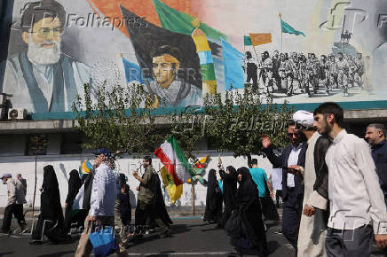 Demonstrators rally against Israel's strikes on Gaza and Lebanon in Tehran