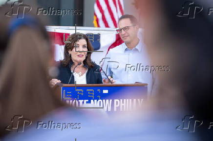 Democratic Governors Rally for Harris-Walz in Philadelphia, Pennsylvania