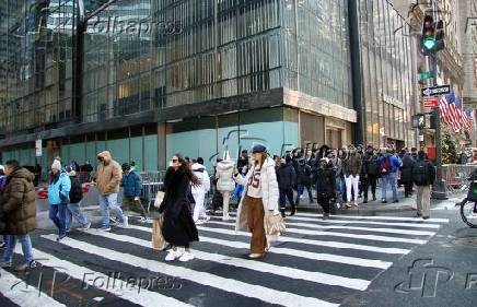 Vspera de natal na cidade de nova york.