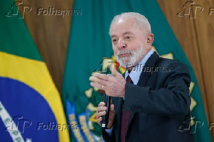 Lula durante caf da manh com jornalistas