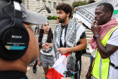 Pro-Palestinian protesters gather for a second day at the University of Texas