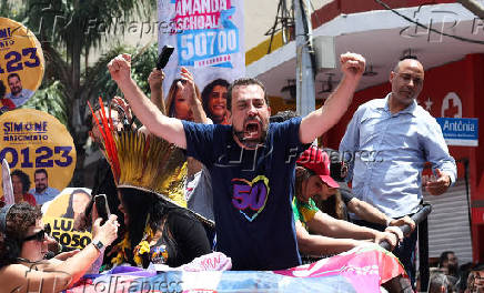 ltimo ato de campanha do candidato Guilherme Boulos (PSOL) na Avenida Paulista