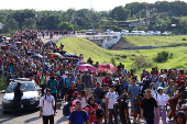 La caravana migrante denuncia un cerco policial en el sur de Mxico