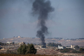 Smoke rises in southern Lebanon, near the Israel-Lebanon border