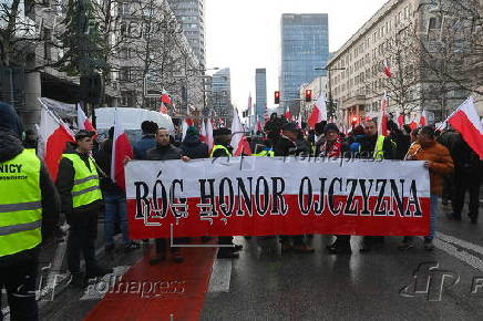 Polish farmers protest in Warsaw