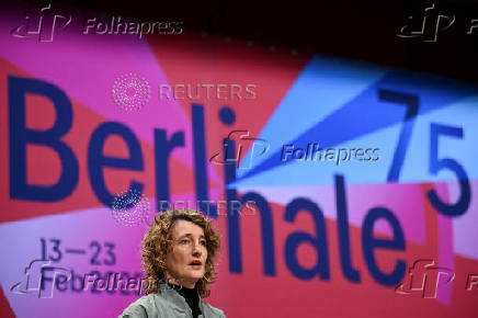 Director Tricia Tuttle holds a press conference ahead of the 75th Berlinale International Film Festival in Berlin