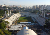 Vista Area do Estadio do Pacaembu em Reforma