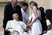 Pope Francis leads Wednesday's general audience in Saint Peter's Square