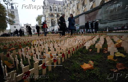 Field of Remembrance at Westminster Abbey in London