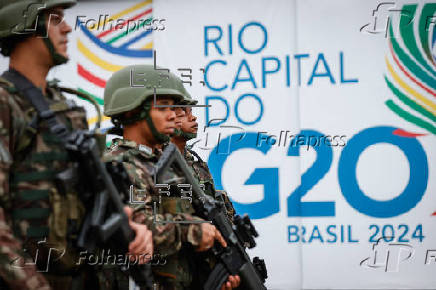 Fuerzas de seguridad se preparan para el inicio del G20 en Rio