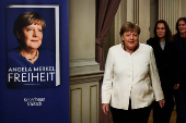 Former Chancellor Angela Merkel presents her memoirs, in Berlin