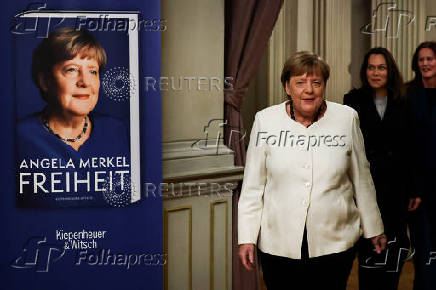 Former Chancellor Angela Merkel presents her memoirs, in Berlin