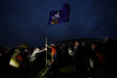 Winter solstice at 5000-year-old stone age tomb of Newgrange in Ireland