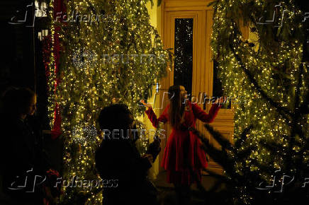 Christmas decorations in Bucharest