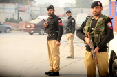 Security checkpoint on the eve of Christmas in Peshawar