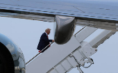 Trump boards Air Force One in West Palm Beach, Florida