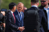 British Prime Minister Rishi Sunak and NATO Secretary General Jens Stoltenberg visit Warsaw