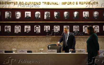 O presidente do STF, Lus Roberto Barroso, no Salo Branco do Supremo