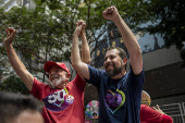 Lula e Guilherme Boulos, no ltimo dia de campanha do 1 turno, em So Paulo