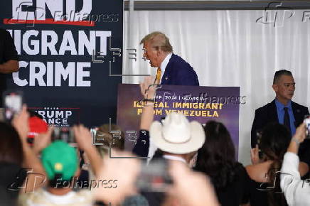 Republican Presidential Candidate Donald J. Trump Speaks to the Press in Austin, Texas