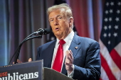 US President-elect Trump at House Republicans meeting in Washington, DC