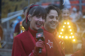 Desfile anual do dia de ao de graas da macy's acontece na cidade de nova york