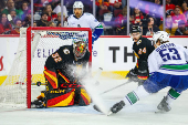 NHL: Vancouver Canucks at Calgary Flames