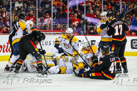 NHL: Nashville Predators at Calgary Flames