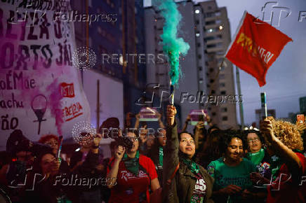 Demonstration to mark International Day for the Decriminalization and Legalization of Abortion, in Sao Paulo