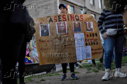 Demonstration in Santiago in support of the Venezuelan opposition