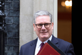 British Prime Minister Keir Starmer leaves Downing Street in London