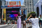 Montagem do Palco da Virada, na av Paulista