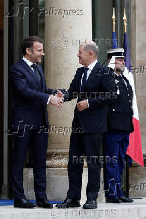 French President Macron meets Germany's Chancellor Scholz in Paris