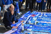 Supporters of FC Porto pay tribute to the late Jorge Nuno Pinto da Costa