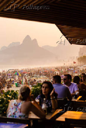 O quiosque Marea, que pertence ao hotel Fasano, na praia de Ipanema, no Rio de Janeiro