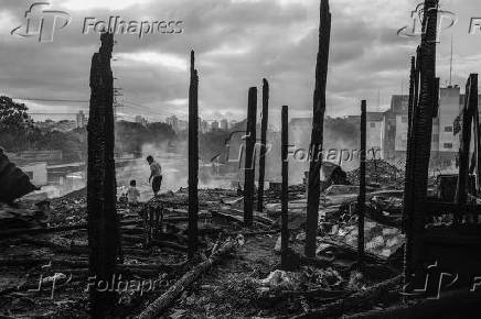 Incndio em favela da zona norte de SP