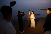 FILE PHOTO: Pre-wedding photoshoot in Qingdao