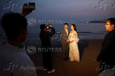 FILE PHOTO: Pre-wedding photoshoot in Qingdao