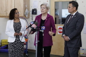 Senator Elizabeth Warren tours Head Start School