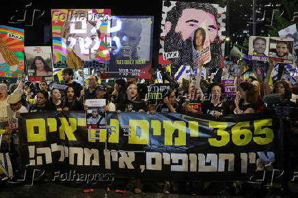 Protest in Tel Aviv calls for Gaza ceasefire, hostages release