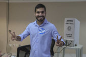 Andr Fernandes (PL) vota no 2 turno das Eleies 2024