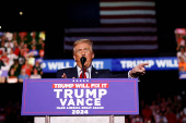 Republican presidential nominee and former U.S. President Donald Trump campaigns in Henderson