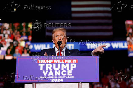 Republican presidential nominee and former U.S. President Donald Trump campaigns in Henderson