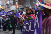 Protest in commemoration of the International Day for the Elimination of Violence Against Women, in El Alto